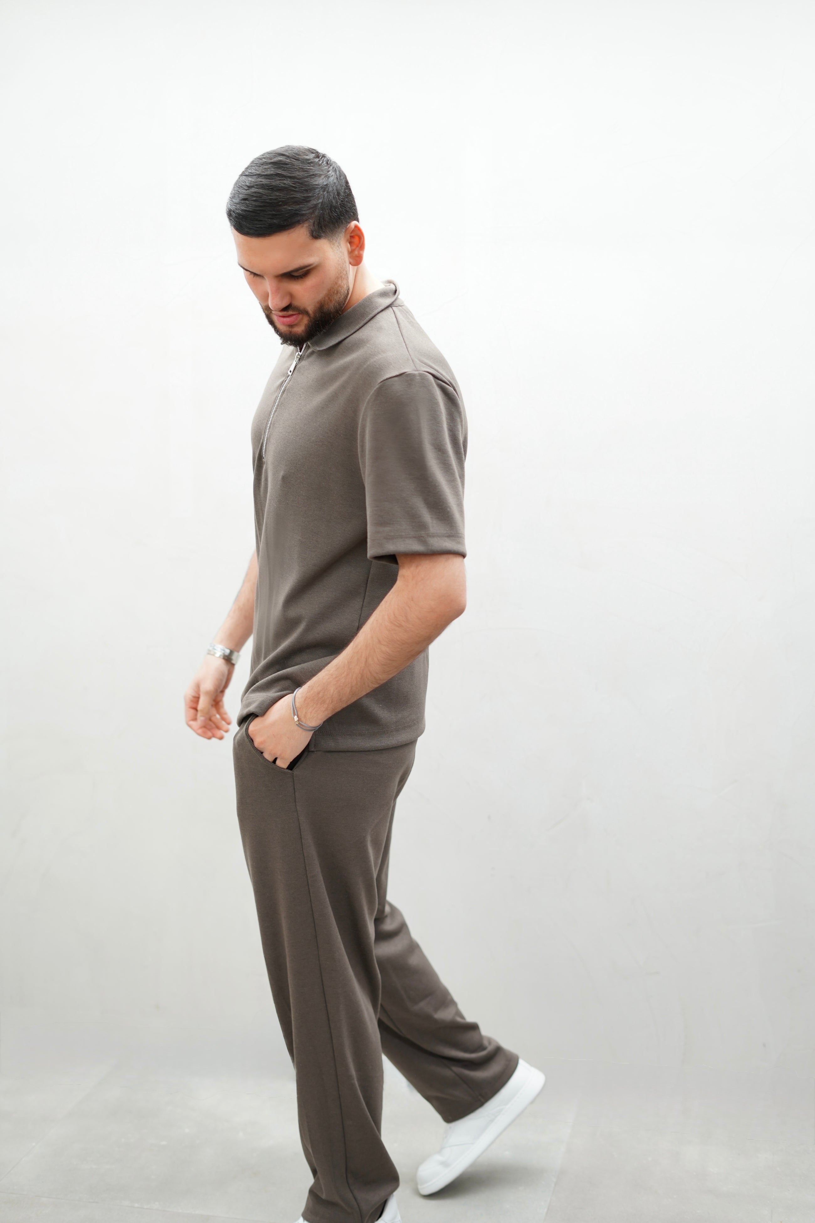 Essential Zip Polo Set