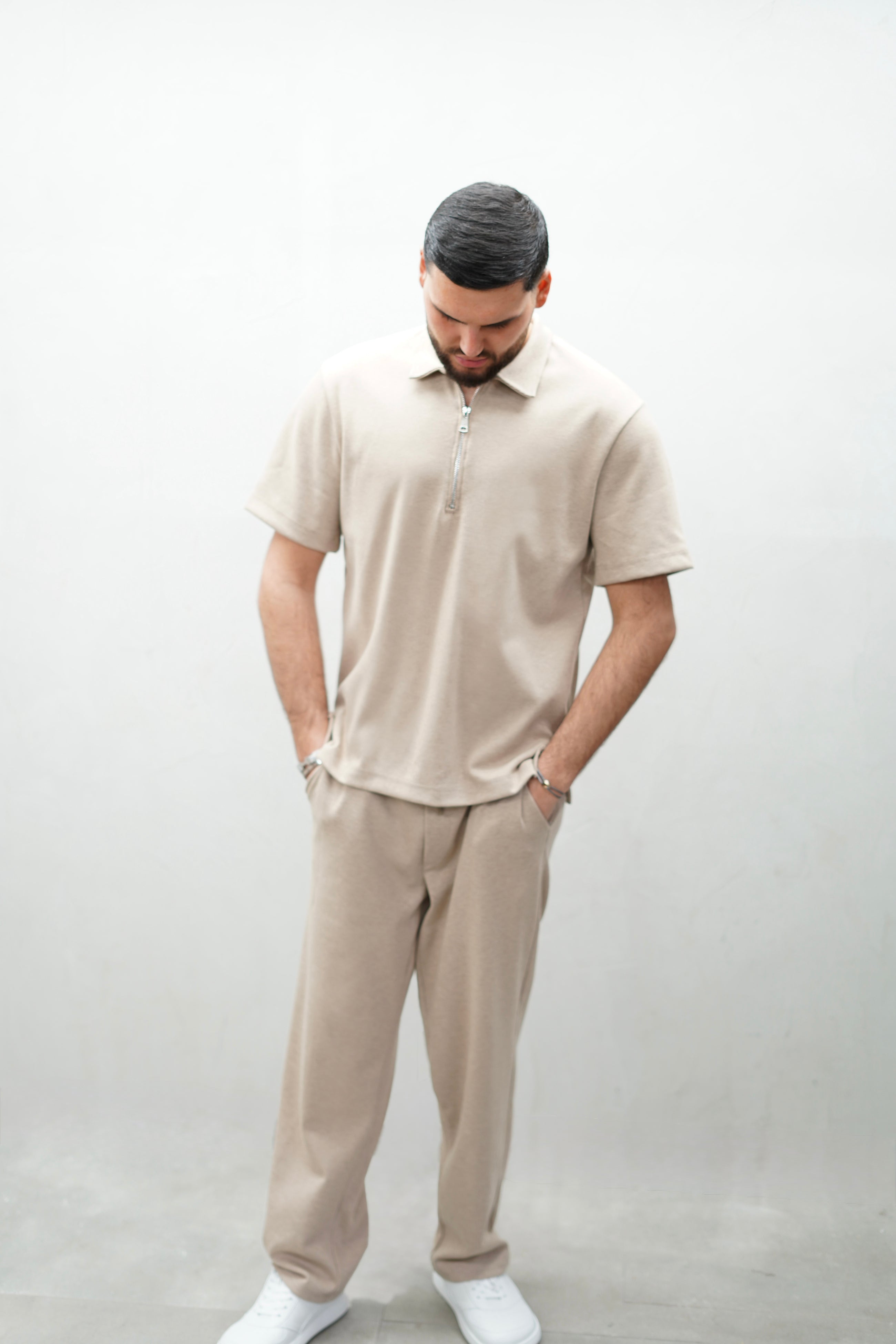 Essential Zip Polo Set