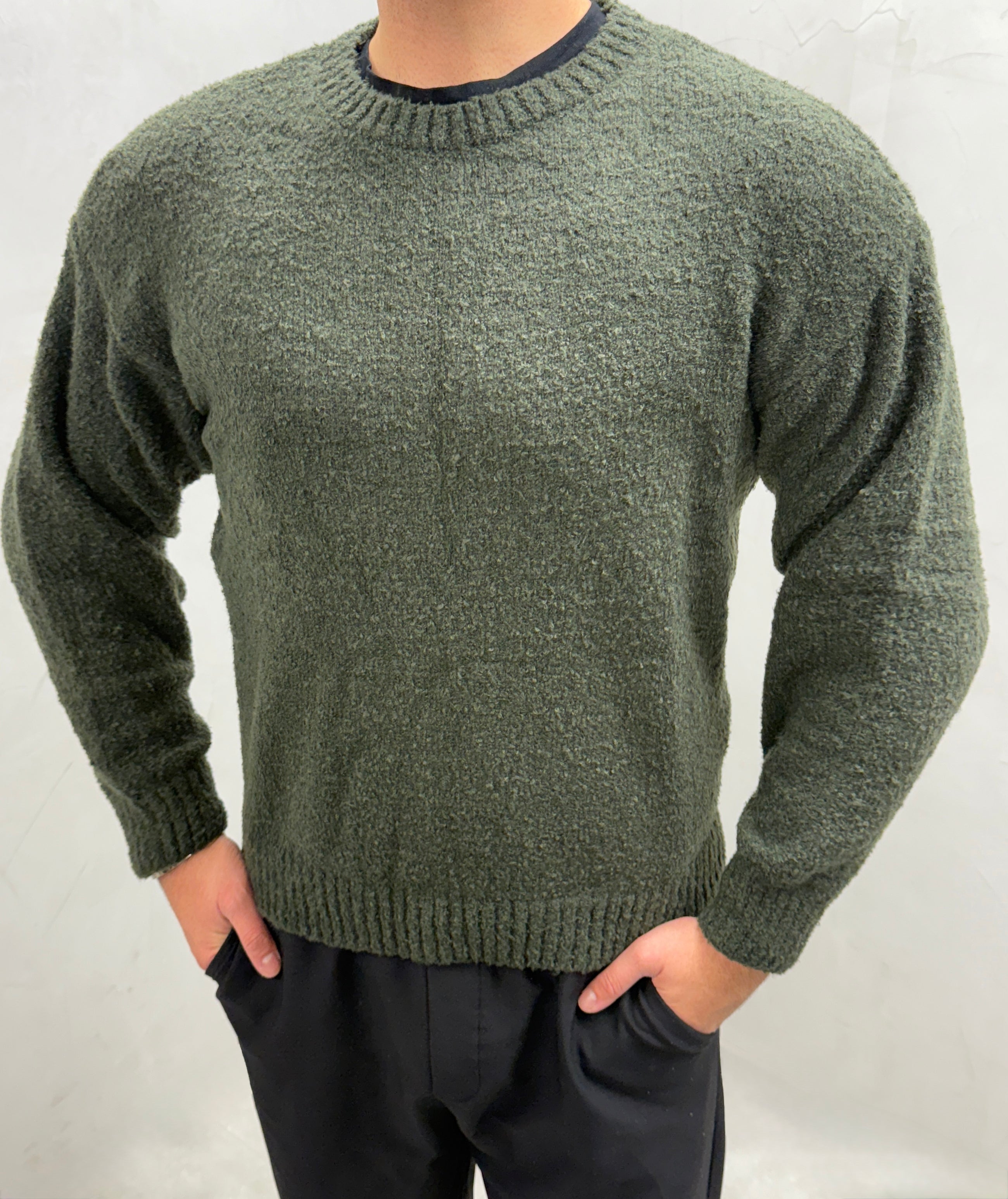 Strukturstrick-Pullover