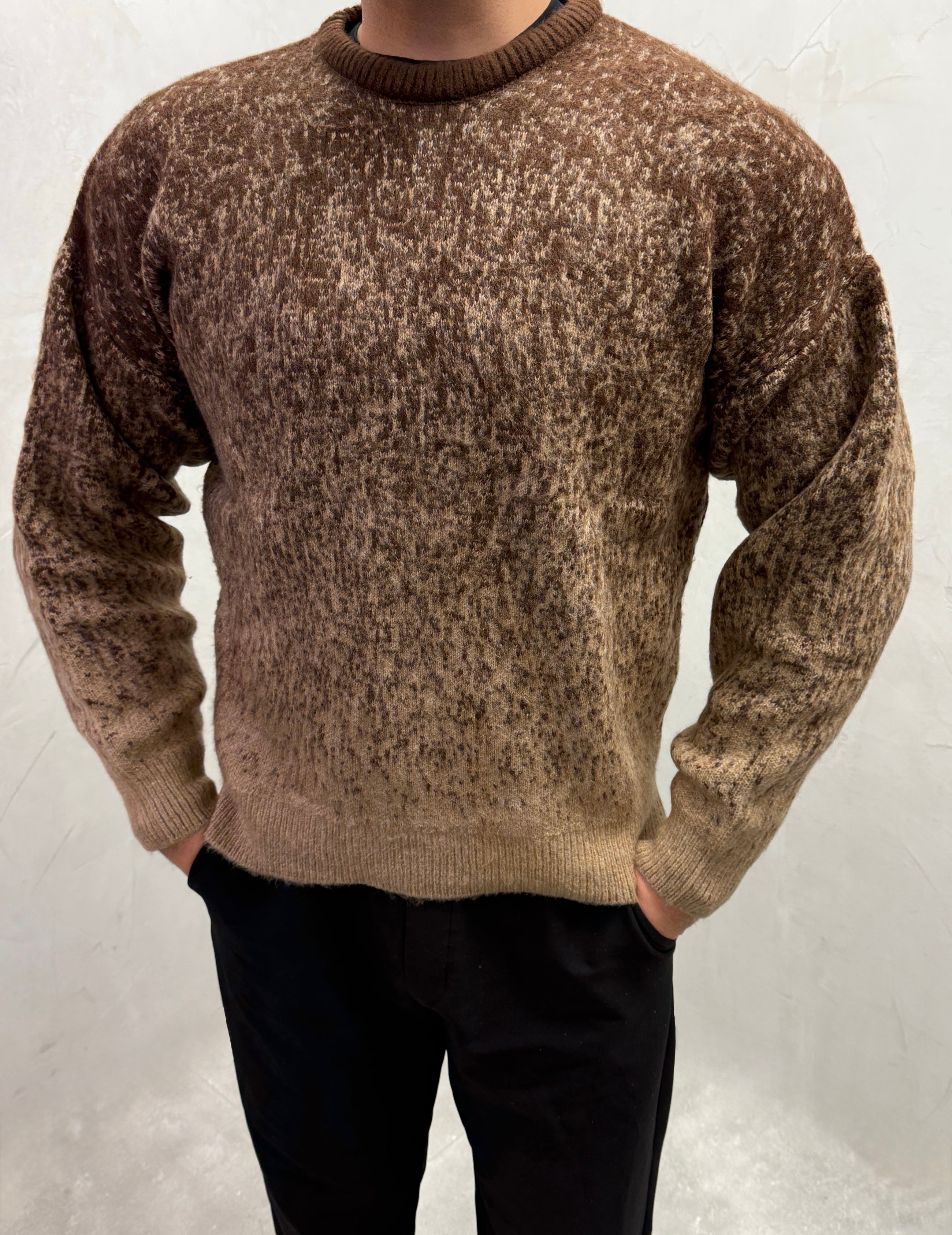 Mélange-Strickpullover