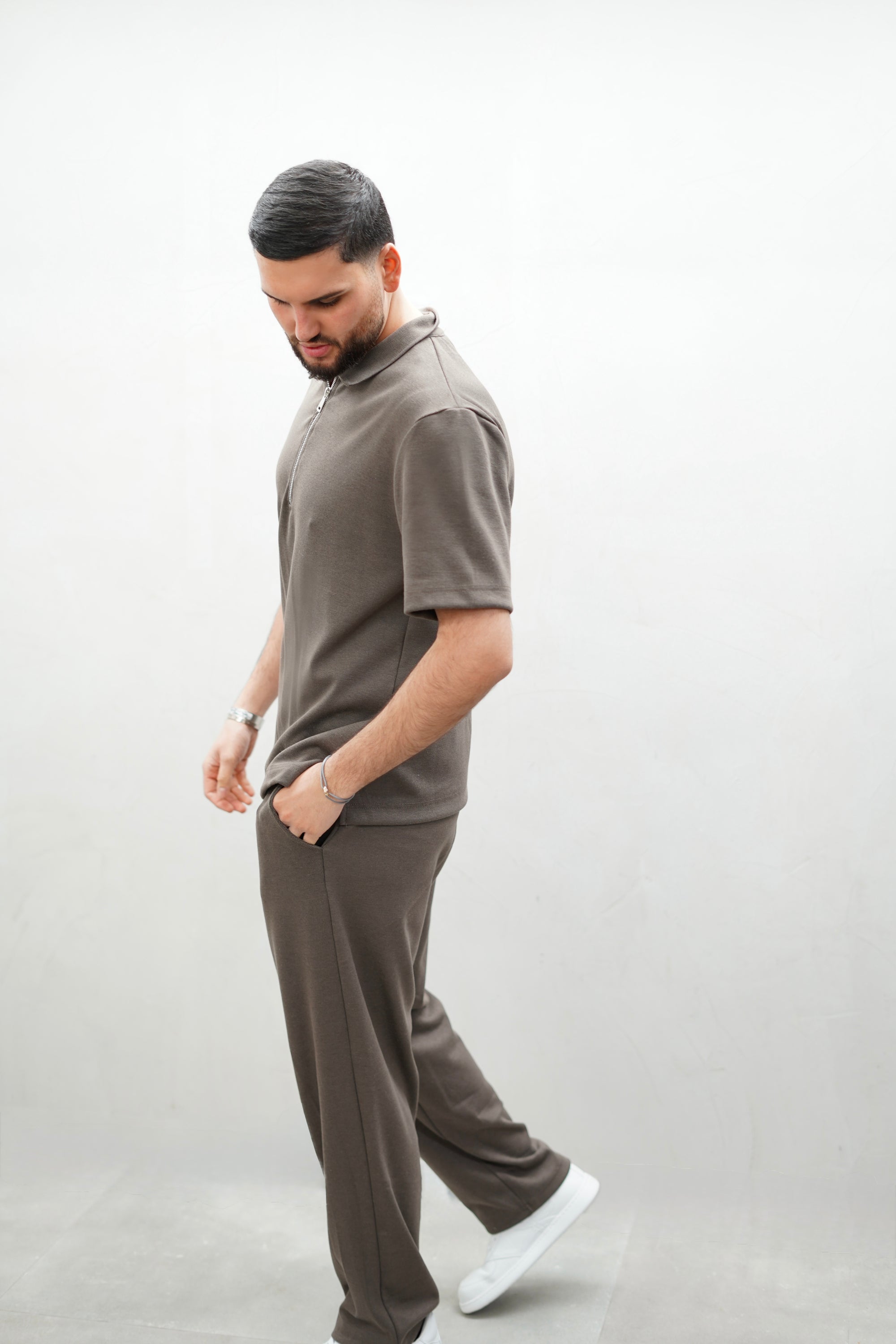 Essential Zip Polo Set