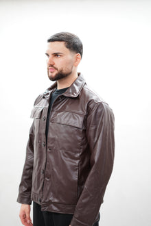 Kastige Leder Optik Jacke