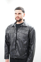 Kastige Leder Optik Jacke