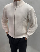 Strick-Cardigan mit Reißverschluss