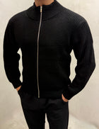 Strick-Cardigan mit Reißverschluss