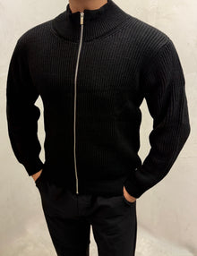 Strick-Cardigan mit Reißverschluss