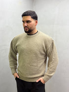 Strukturstrick-Pullover