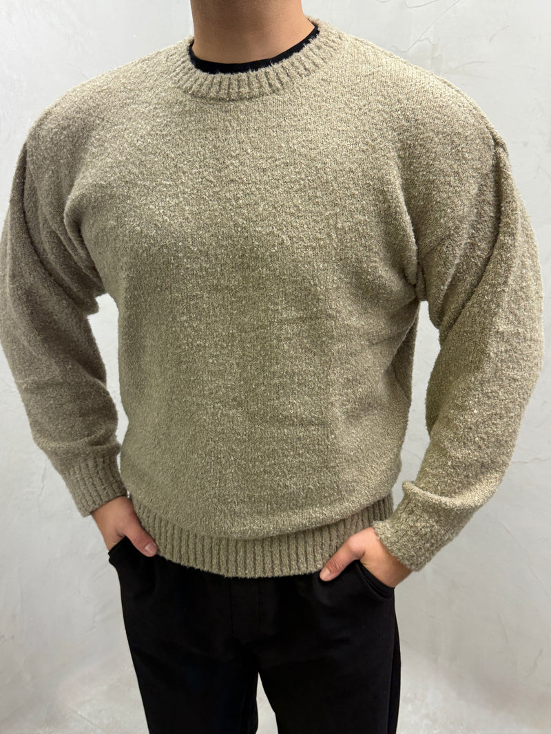 Strukturstrick-Pullover