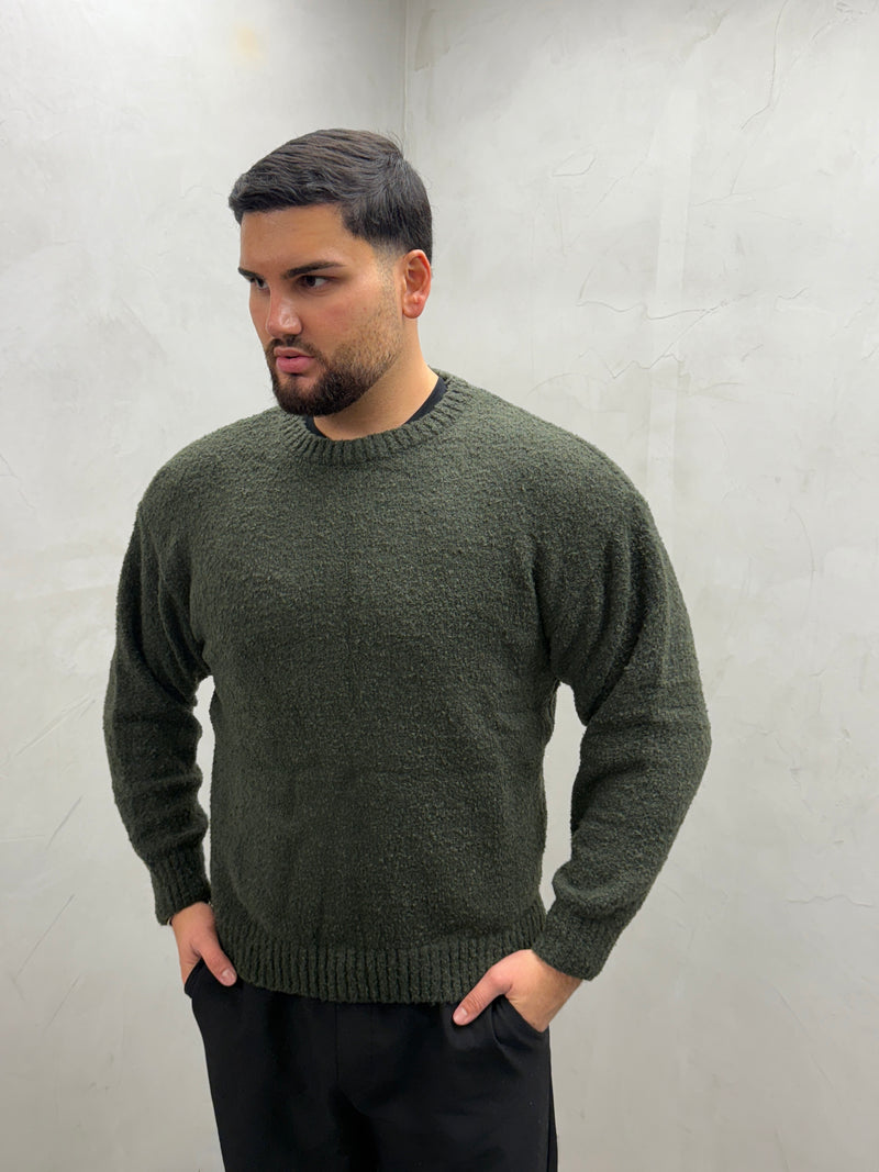 Strukturstrick-Pullover