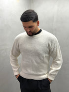 Strukturstrick-Pullover