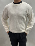 Strukturstrick-Pullover