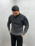 Mélange-Strickpullover