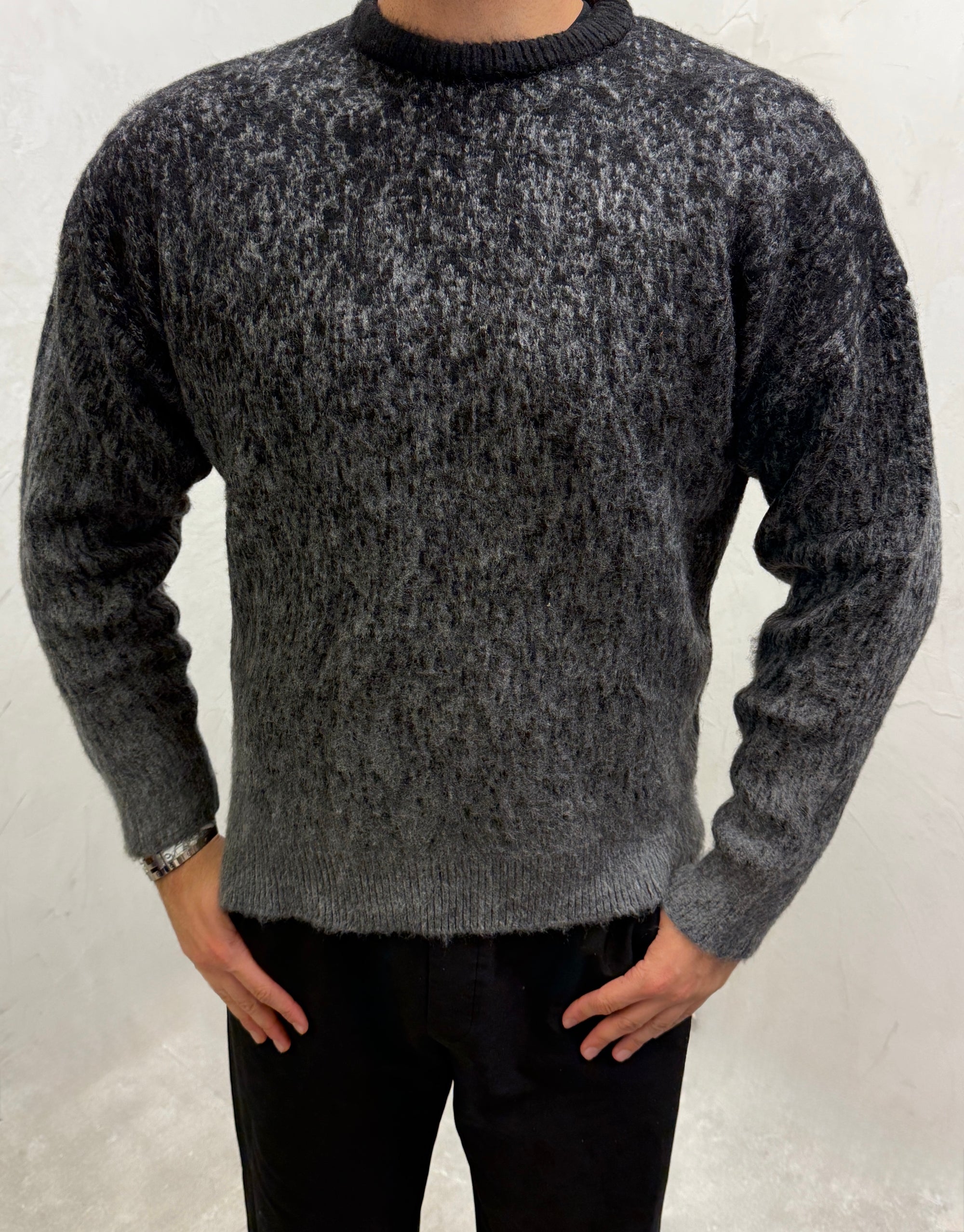 Mélange-Strickpullover
