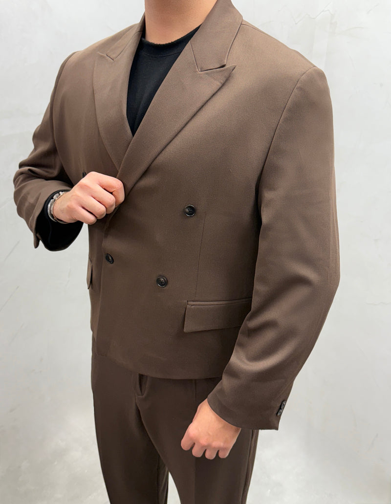 Oversize Doppelreihiger Anzug