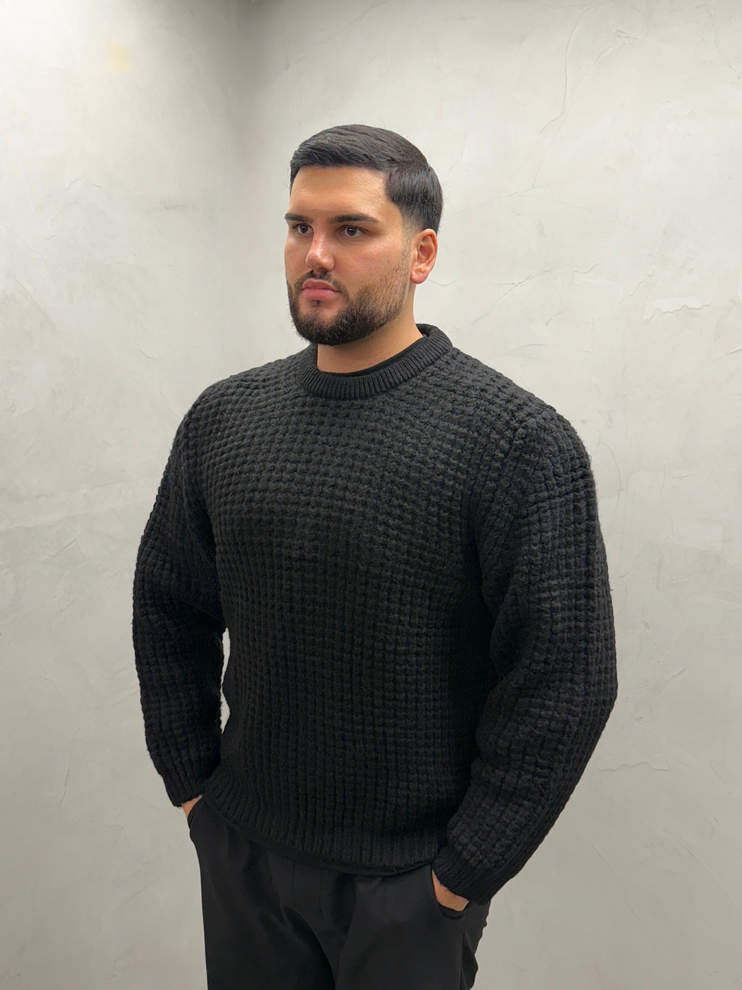 Waffelstrick Pullover