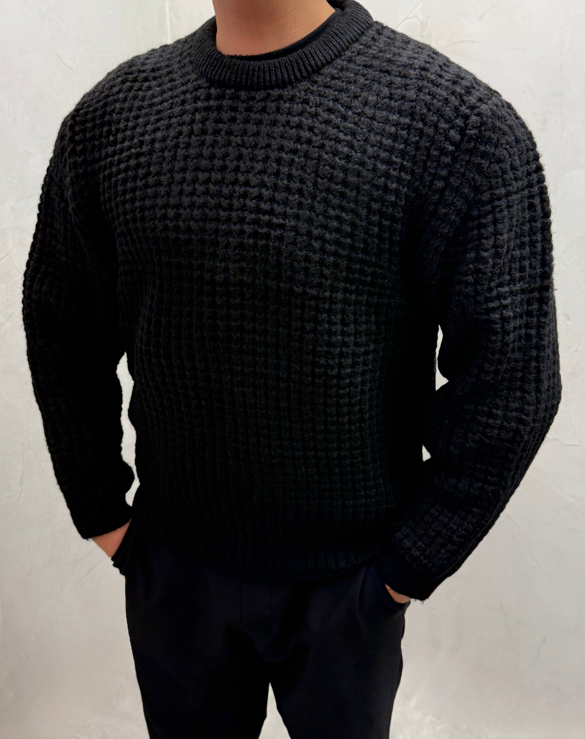 Waffelstrick Pullover