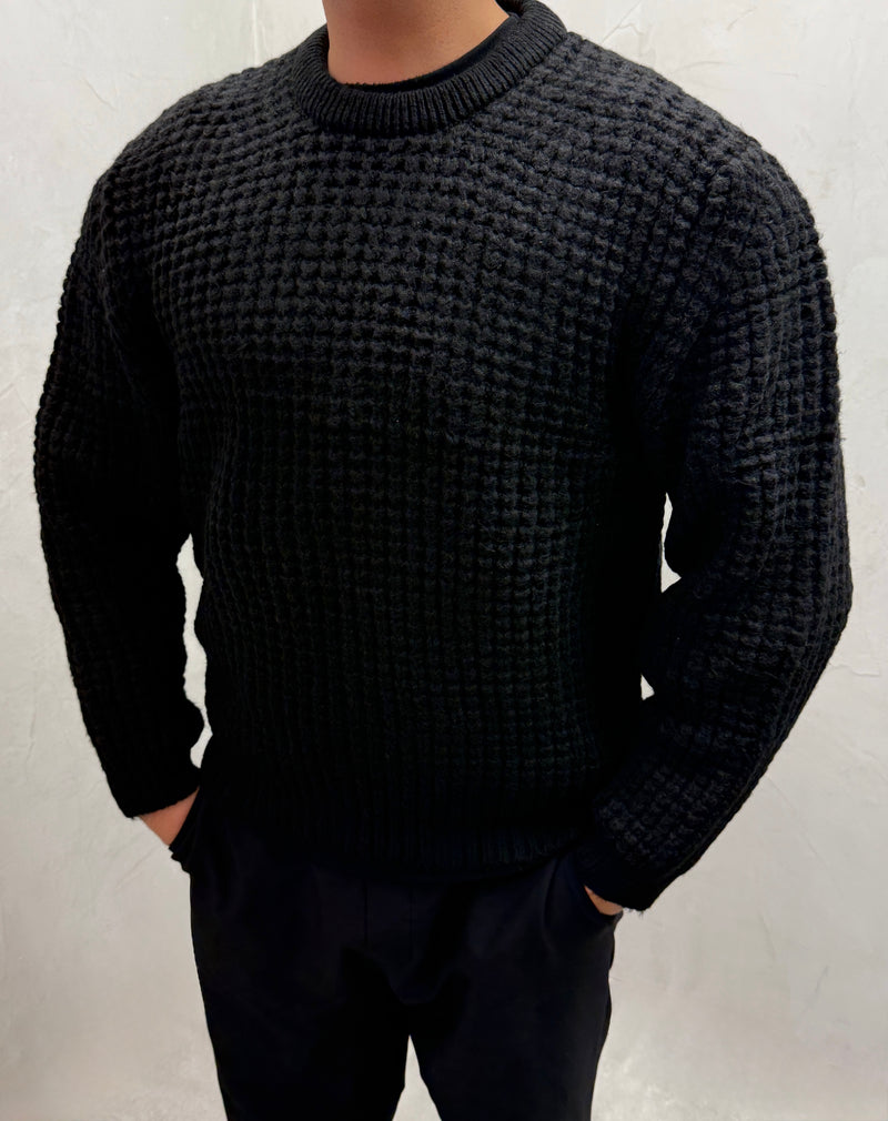 Waffelstrick Pullover