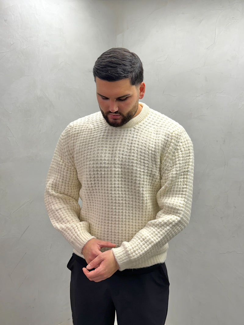 Waffelstrick Pullover